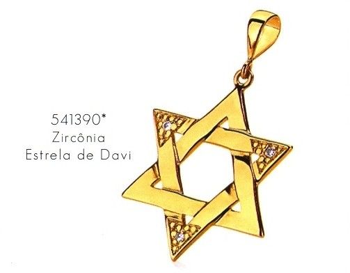 Pingente Estrela de Davi com Pedras de Zircônia